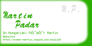 martin padar business card